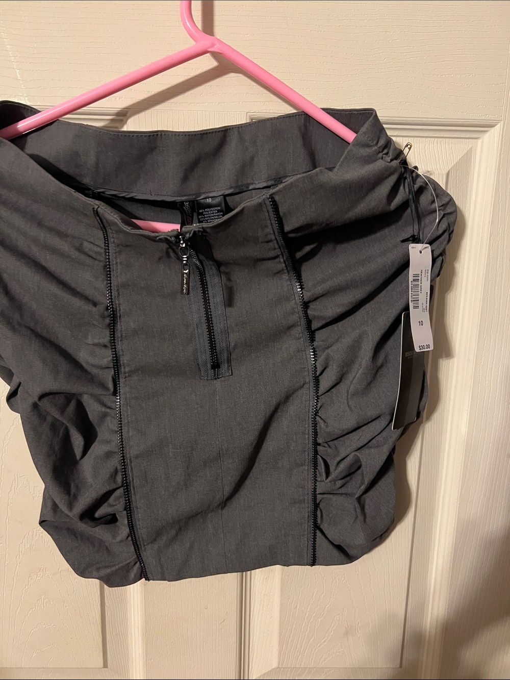 jcpenney Heather Gray Skirt with Zipper Detail   Bisou Bisou
